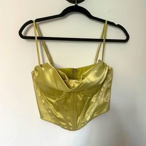 Satin Spaghetti Strap Bustier
